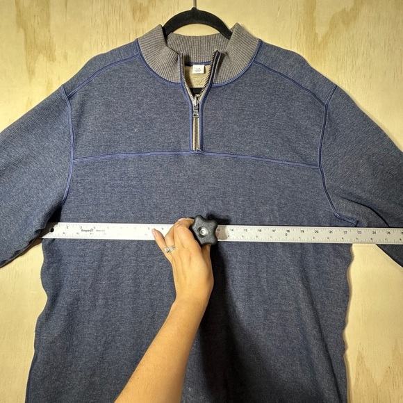 Cutter & Buck Pullover 1/4 Zip Sweater Men’s Large Navy Blue - Picture 5 of 10